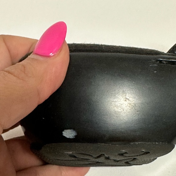 Clarks Women’s Black Nubuck Leather Slides Mules Size 7 - Picture 11 of 11